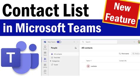 how to create contact list in ms teams