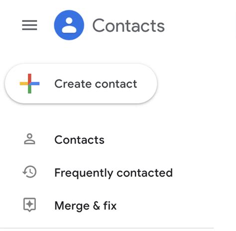 how to create contacts in gmail app