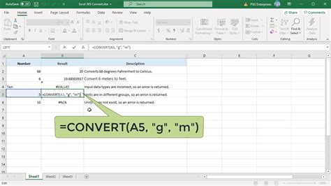 how to create conversion table in excel