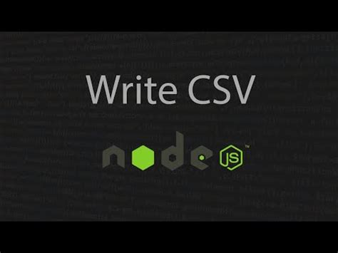how to create csv file from json in node js