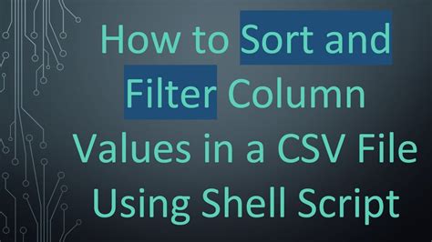 How To Create Csv File Using Shell Script