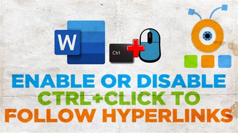 how to create ctrl click link in ms word