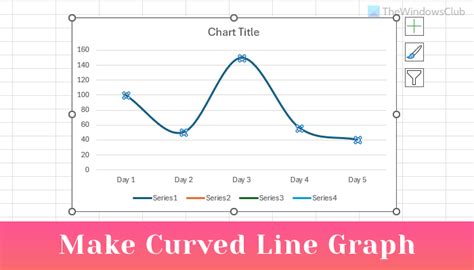 how to create curved line graph in excel