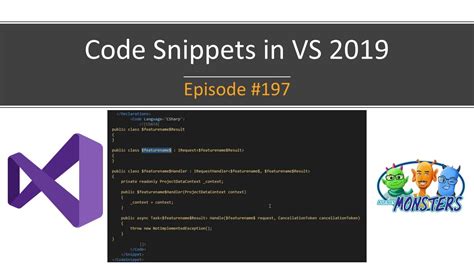 how to create custom code snippets in visual studio 2019