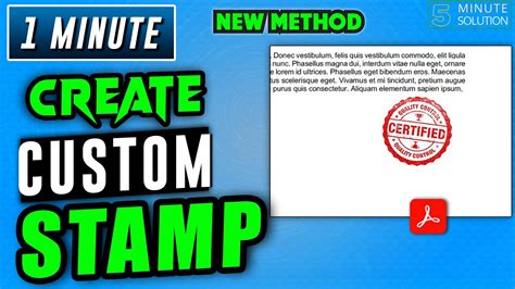 How To Create Custom Stamp With Date In Adobe