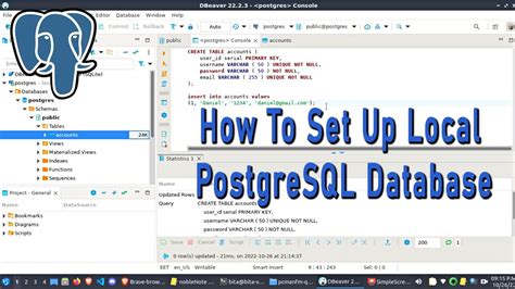 how to create database in postgresql using dbeaver