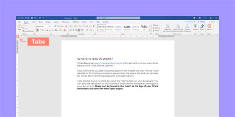 how to create document tabs in word like google docs