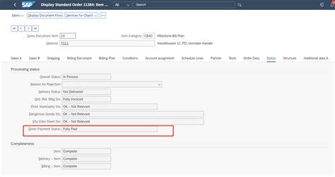 how to create down payment request in sap sd