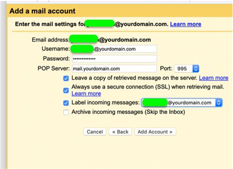 how to create email address example in mobile