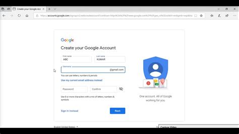 how to create email id with phone number