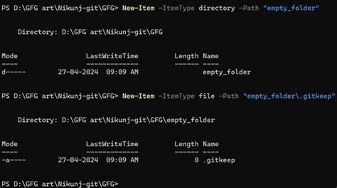 how to create empty folder in git