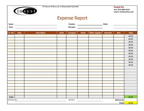 how to create expense report template in excel