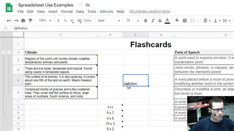 how to create flash cards in excel
