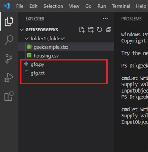 how to create folder in vs code from terminal