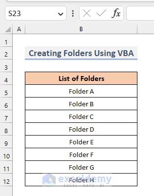 How To Create Folder List