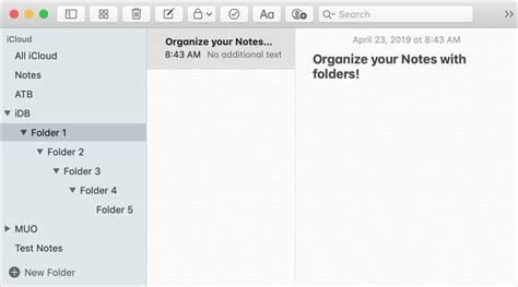 how to create folders in apple notes