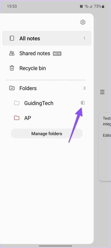 how to create folders in samsung notes
