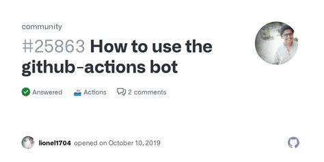 how to create github actions bot