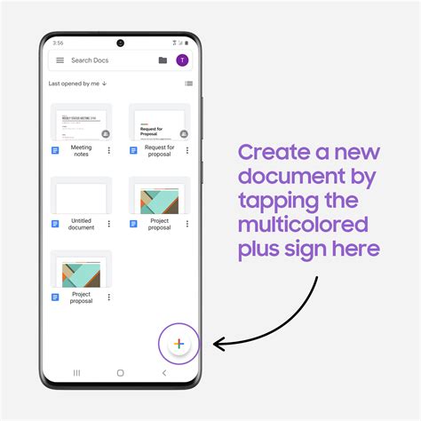 how to create google docs on phone