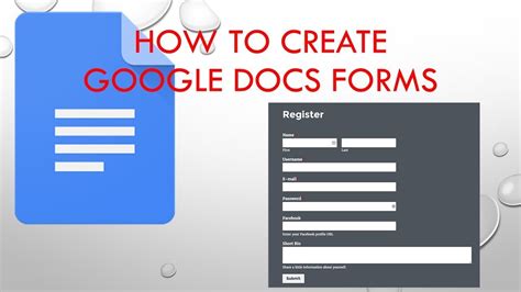 how to create google docs registration form