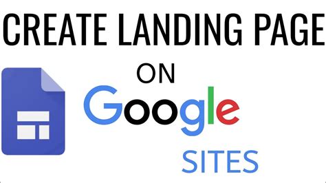 how to create google sites page