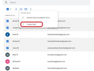 how to create group contacts in gmail