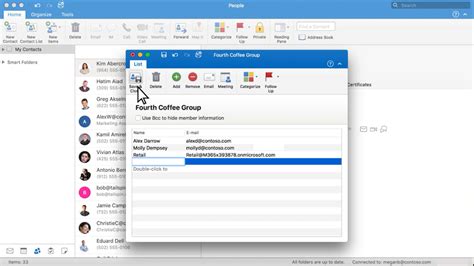 how to create group email in outlook for mac