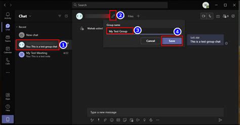 how to create group name in teams chat