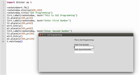 how to create gui for python program