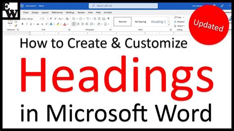 how to create headings in word for navigation mac