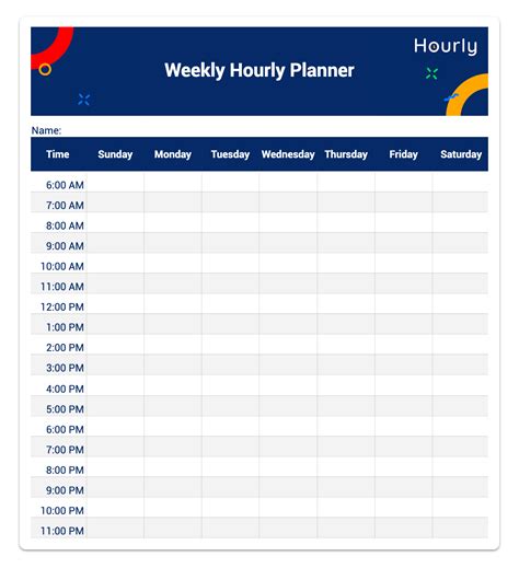 how to create hourly calendar in excel