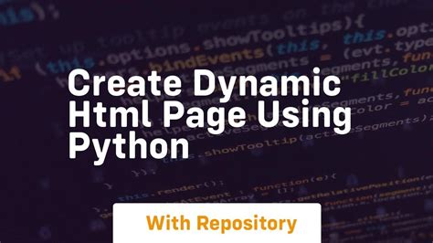 how to create html page using python