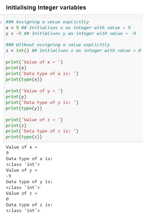 how to create int variable in python