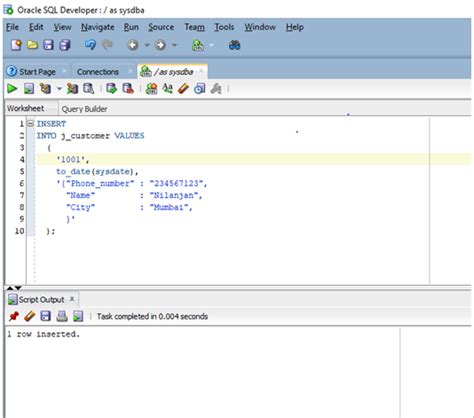 How To Create Json File From Oracle Sql Query