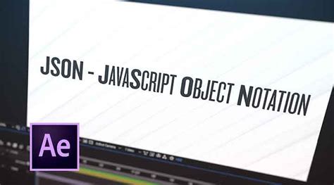 How To Create Json File In After Effects