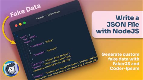 how to create json file in node js