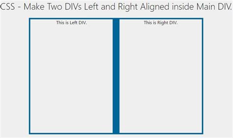 How To Create Left And Right Div In