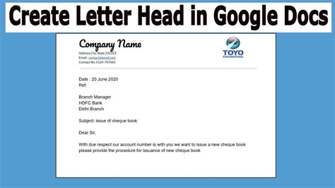 how to create letterhead template in google docs