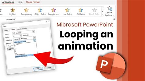 how to create looping animations in powerpoint