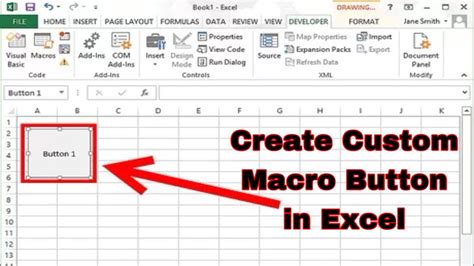 how to create macro button in excel sheet
