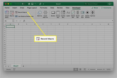 how to create macro in excel online