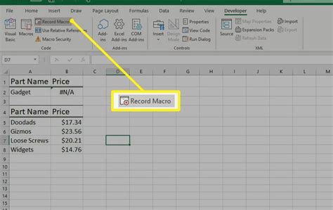 how to create macro in excel using vba