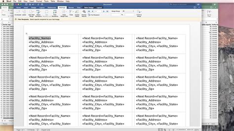how to create mailing labels from excel to word