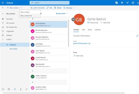 how to create mailing list in outlook web app