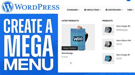 how to create mega menu in wordpress