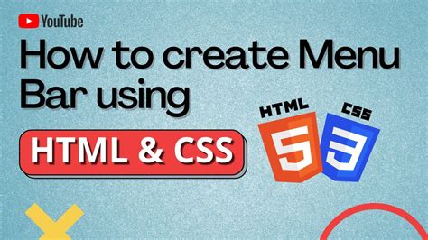 How To Create Menu Bar In Html And Css