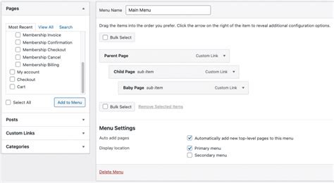how to create menu button in wordpress