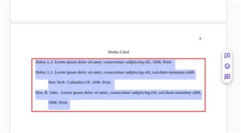 how to create mla citation in google docs