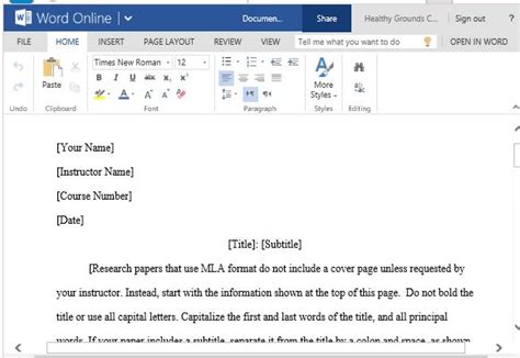 how to create mla citation in word