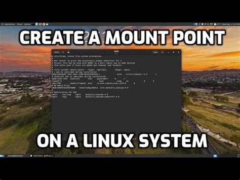 How To Create Mount Point In Linux